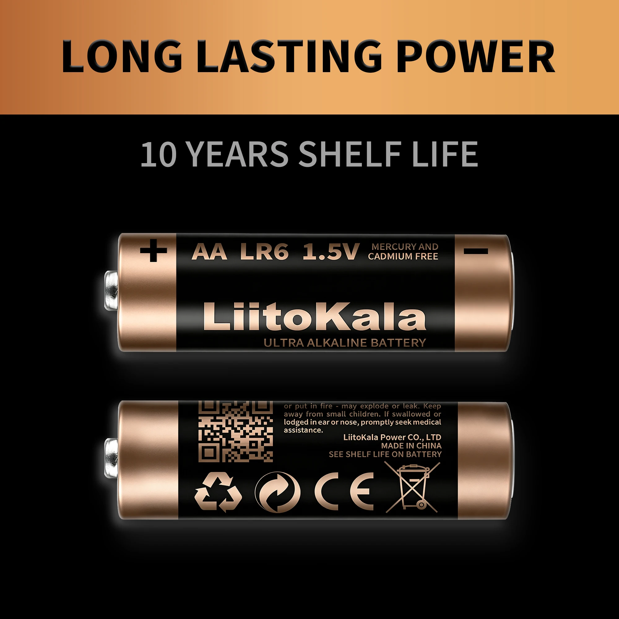 LiitoKala AA 1.5V Alkaline Battery Non-Rechargeable Cell for LED Light Toy MP3 Camera Flashlight Razor CD Player Mouse Keyboard