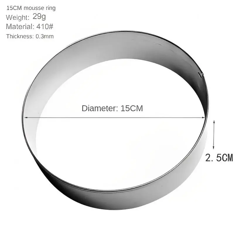 Cake Tool Pastry Decoratie Rvs Cake Tool Cake Verstelbare Ring Kleine Ronde Keuken Accessoires