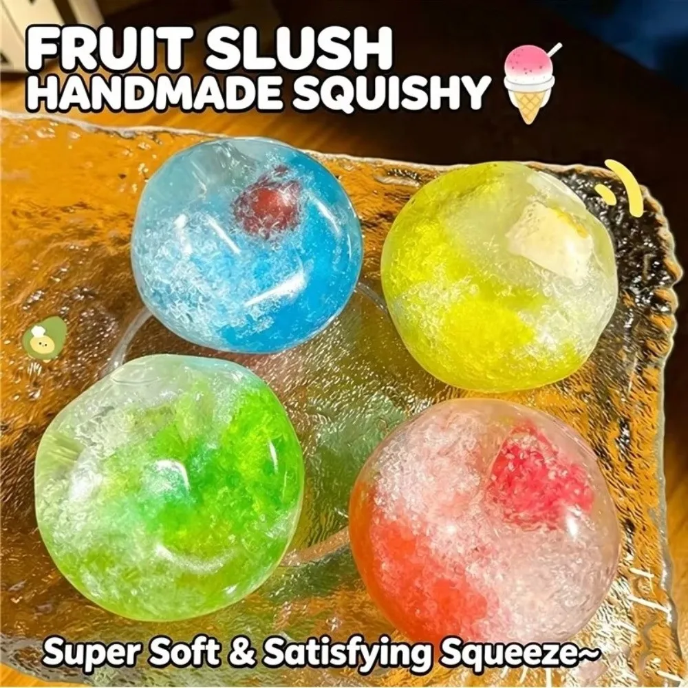 Vent Fruit Smoothie Fruit Slush Squishy Slushie Cherry Crispy Skin Ball Soft Ball Freezable Cracking Squishy