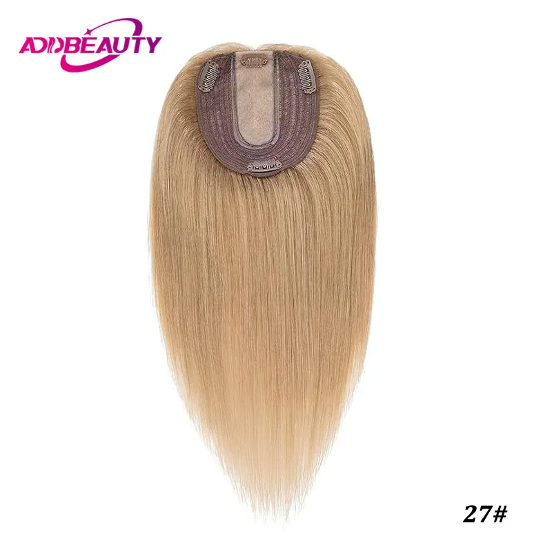 Machine Toupee for Women Silk Top Human Hair Wigs Straight Toppers Natural Swiss Lace Hair System Unit Free Part Hairline Ombre