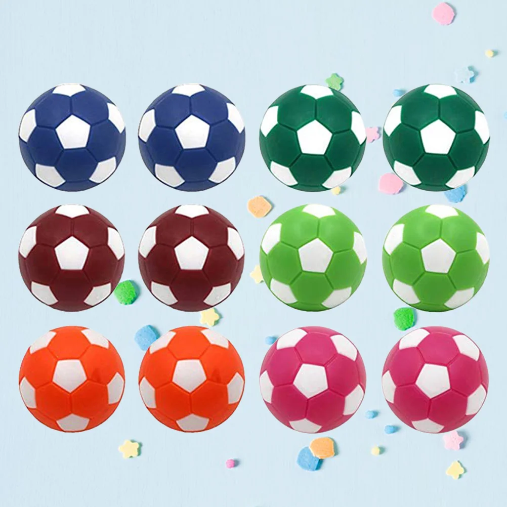 

12pcs Mini Colorful Table Soccer Footballs Replacement Balls Tabletop Game Ball 36mm Mini Soccer