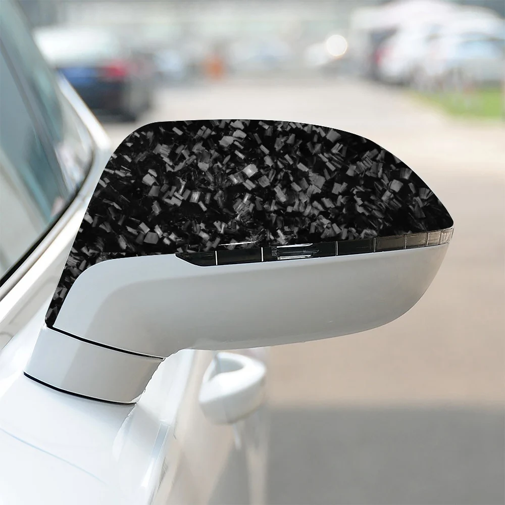 For Audi A7 4G 2010-2015 Car Accessories Modification Forged Carbon Fiber Rearview Mirror Housing Protective Cover Decoration