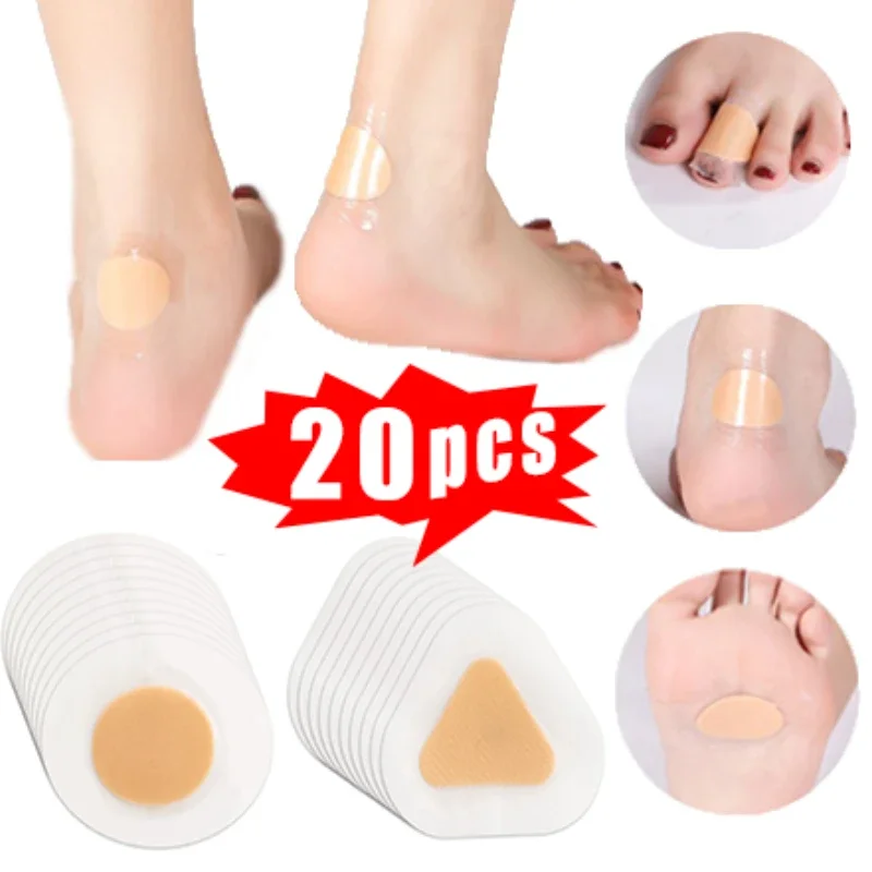 20Pcs Invisible Protector Insert Foot Care Sticker Anti Wear Anti Detachment Thickened Heel Patch Waterproof Anti Blister Insert