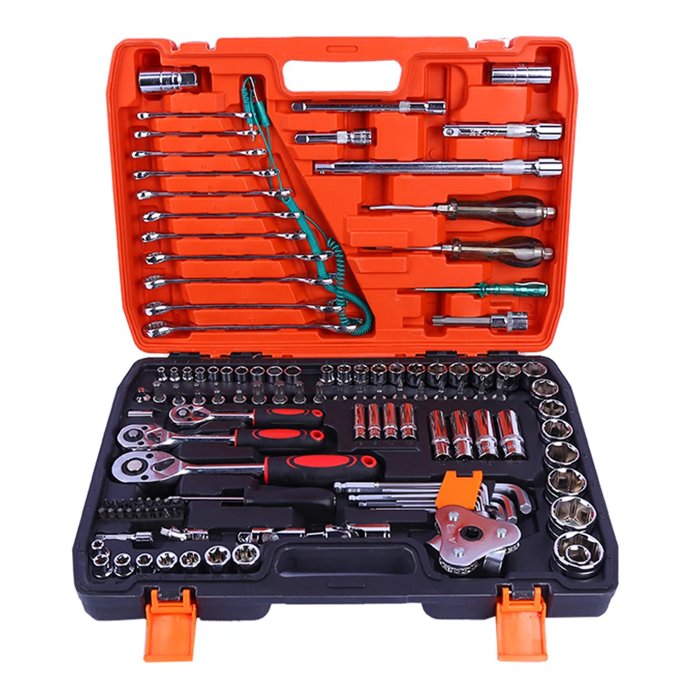 

121 Pcs Other Vehicle, Tools Ratchet Wrench Spanner Combination Auto Car Repair Hand Tool Kits Socket Set/
