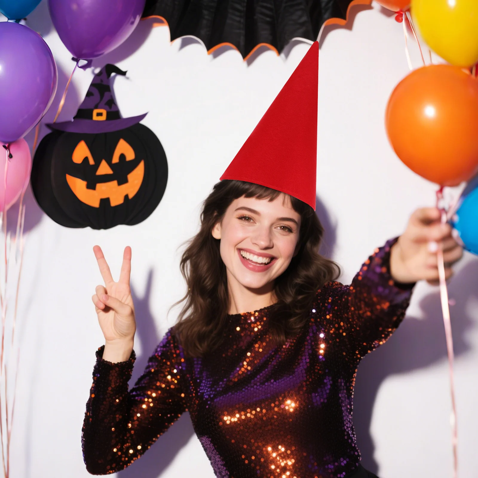 

4pcs Felt Cone Party Hats Soft Gnome Hats For Christmas Halloween Birthday Celebrations Costume Accessories Decorative Props