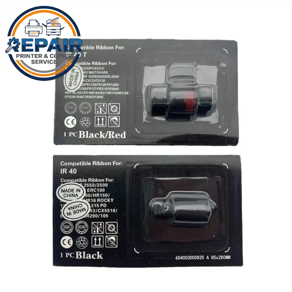 12 Pack IR40T IR-40T IR40 IR-40 Ink Roller Compatible Printer Ribbon for Casio FR 2550 2500 HR100 HR150 HR7 HR8 HR16