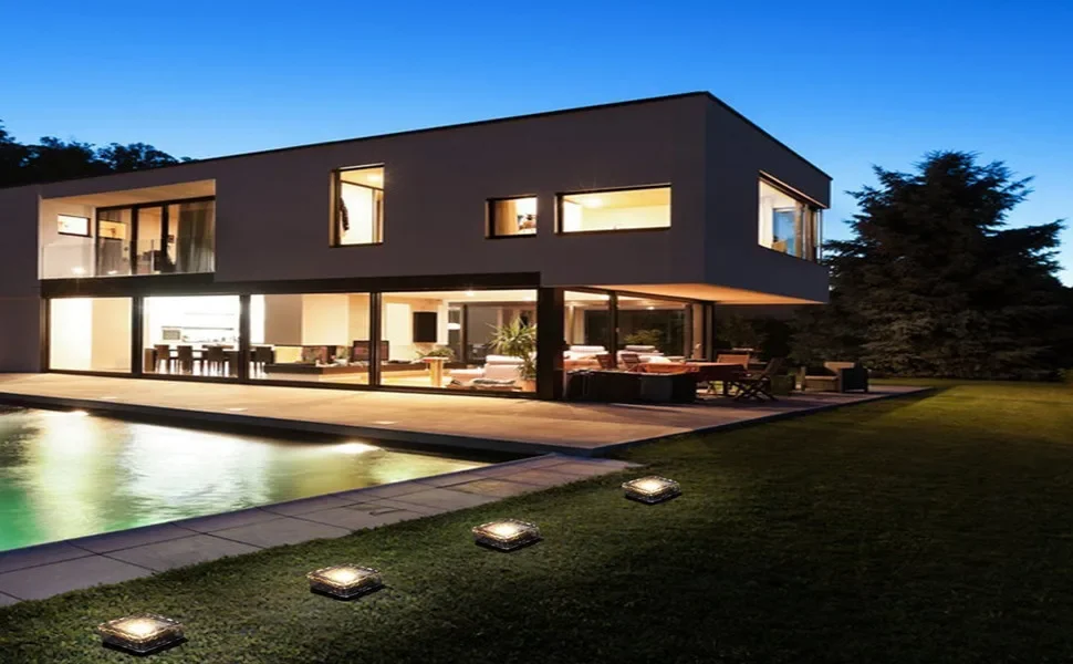 شعبية حار بيع تعمل بالطاقة الشمسية أضواء الطوب الجليد المشهد شرفات حديقة بلاط الأرضيات فناء زينة كريستال قطرة الماء