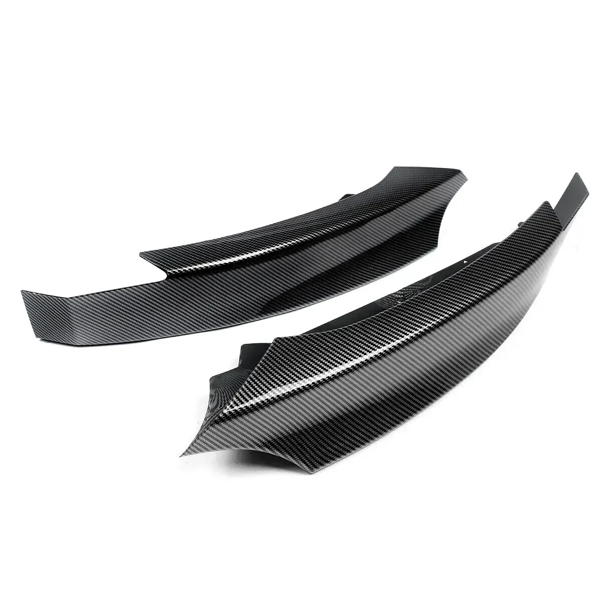 MAGICKIT 2X Front Bumper Corner Splitter Carbon Fiber Look For BMW 1Series E82 135i 120i M Sport CAR Accessories ABS