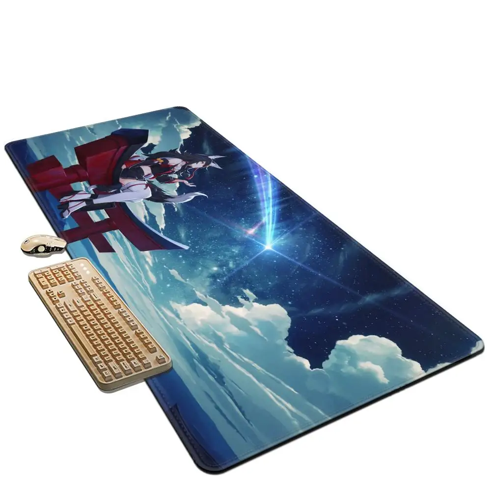 Hololive Large Gaming Mouse Pad Ookami Mio Gamer Laptop Mouse Mat PC Office Mausepad XXL Keyboard Mat Desk Pad
