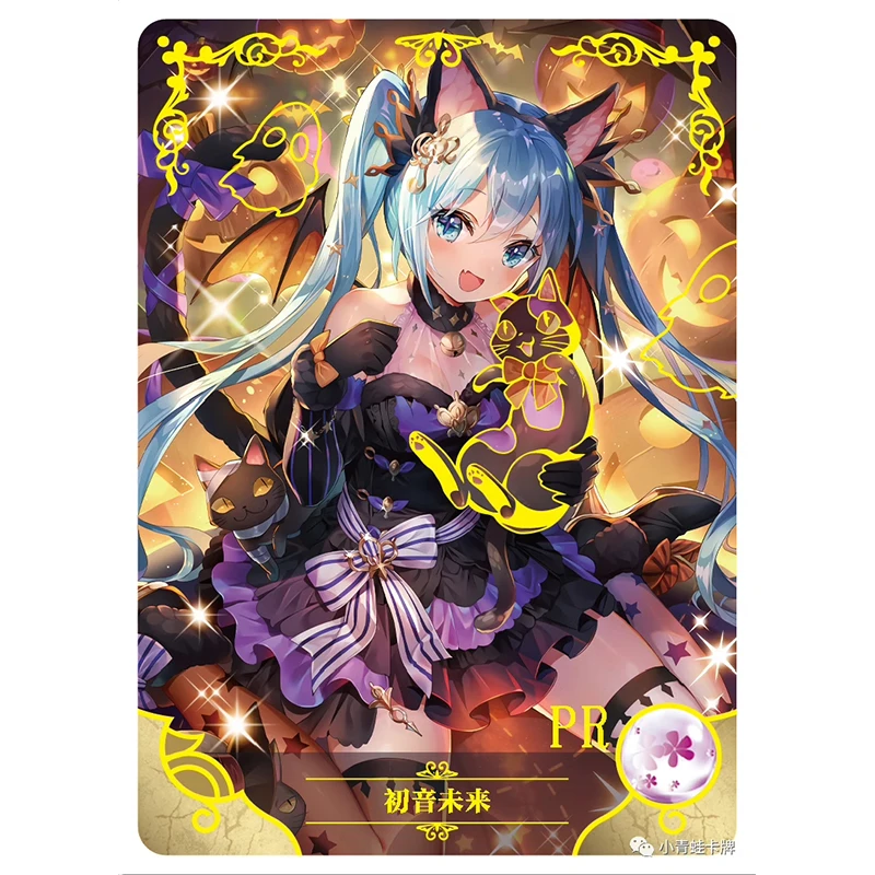 Goddess Story 2M08 series PR card Hatsune Miku Rem Anime characters Bronzing Collection flash card Cartoon toys Christmas gift