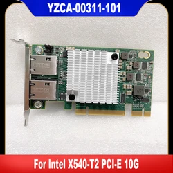 YZCA-00311-101 Original For Intel X540-AT2 X540-T2 PCI-E 8X+1X Dual Port 10 Gigabit RJ45 Interface Network Card Intel Chip