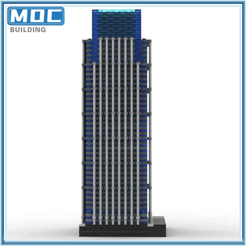 MOC Building Blocks Canary Wharf at 1/650th Scale Modules Street View Architecture Bricks DIY Children Xmas Toys Gifts