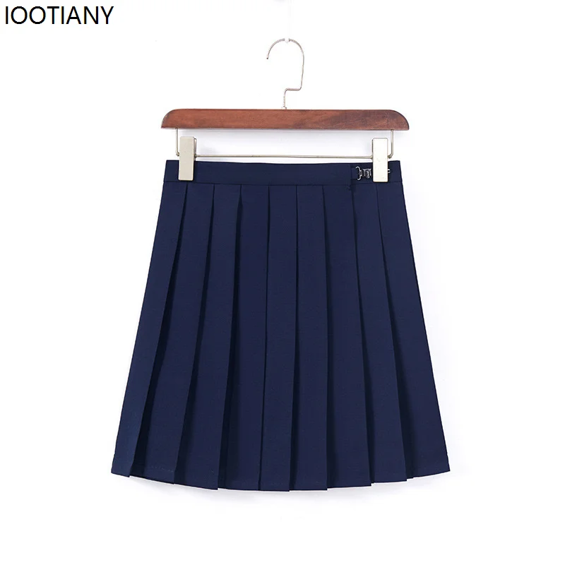 Japanese Female Student Jk Skirt Suit White Basic Style College Style Sailor Suit Bow Pleated Skirt High School Student Uniform