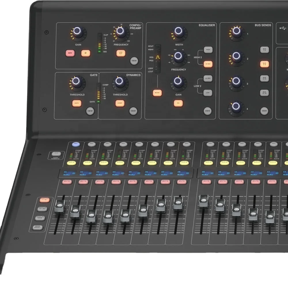 เครื่องขยายเสียงลําโพง Midas M32 Live Digital Mixer 32 ช่อง Midas Preamps Line Array ลําโพงระบบคอนโซลเสียง Stage