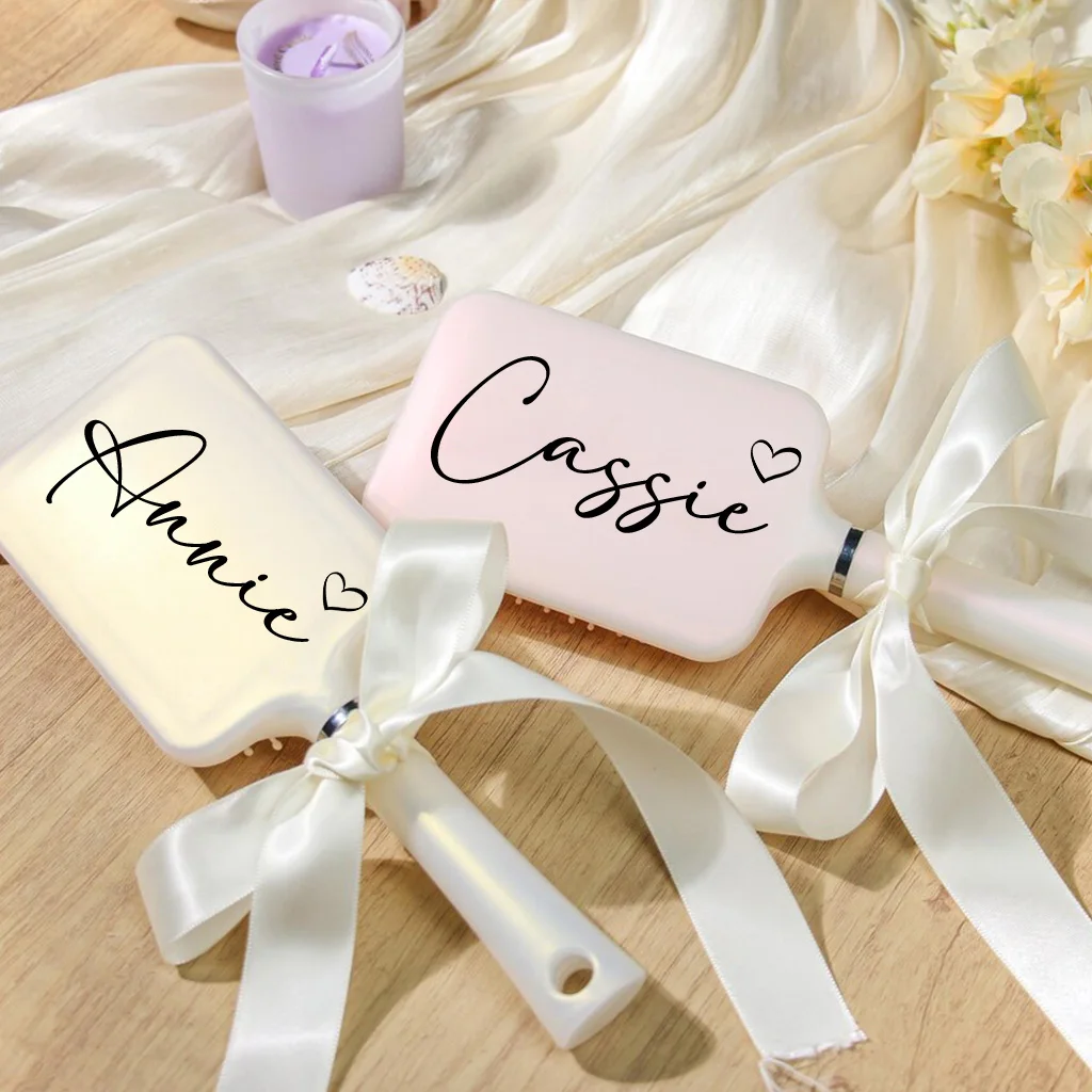 Custom Text Love Hairbrush Bridesmaid Gift Exquisite Wedding Hairbrush Personalized Birthday Gift Cheerleading Gift Custom Comb
