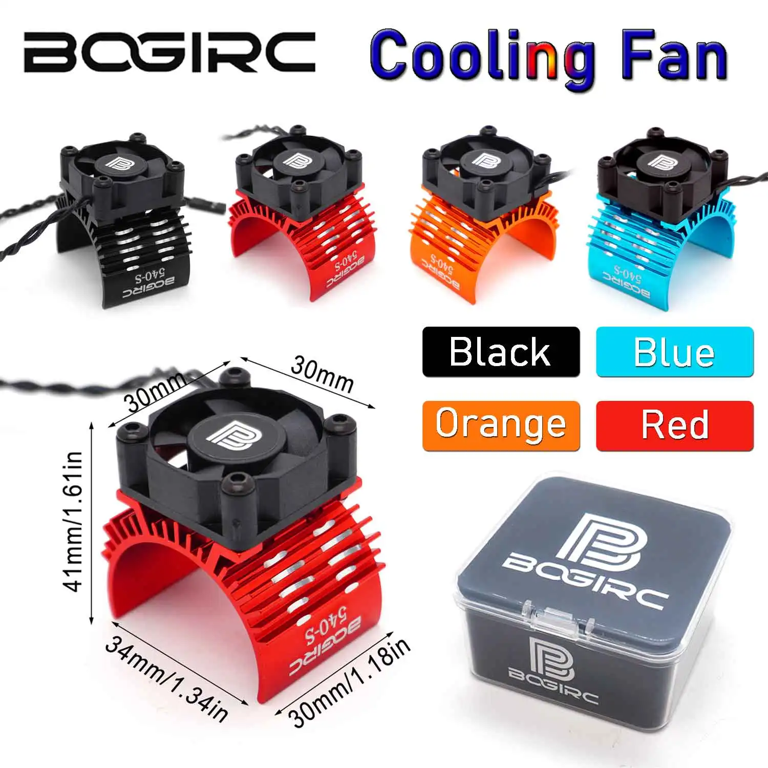 BOGIRC 1:10 1:12 RC Auto Elettriche Dissipatore di Calore Del Motore 36mm 540-S 28000RPM 8.4V Ventola di Raffreddamento Rapido per 550 540 Parti di Aggiornamento Del Motore