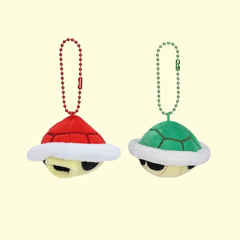 4inch=9cm Animation Red Green Keychain Super Bros Cap Keychain Game Peripheral Cute Turtle Doll Pendant Cosplay Accessories Gift view 4