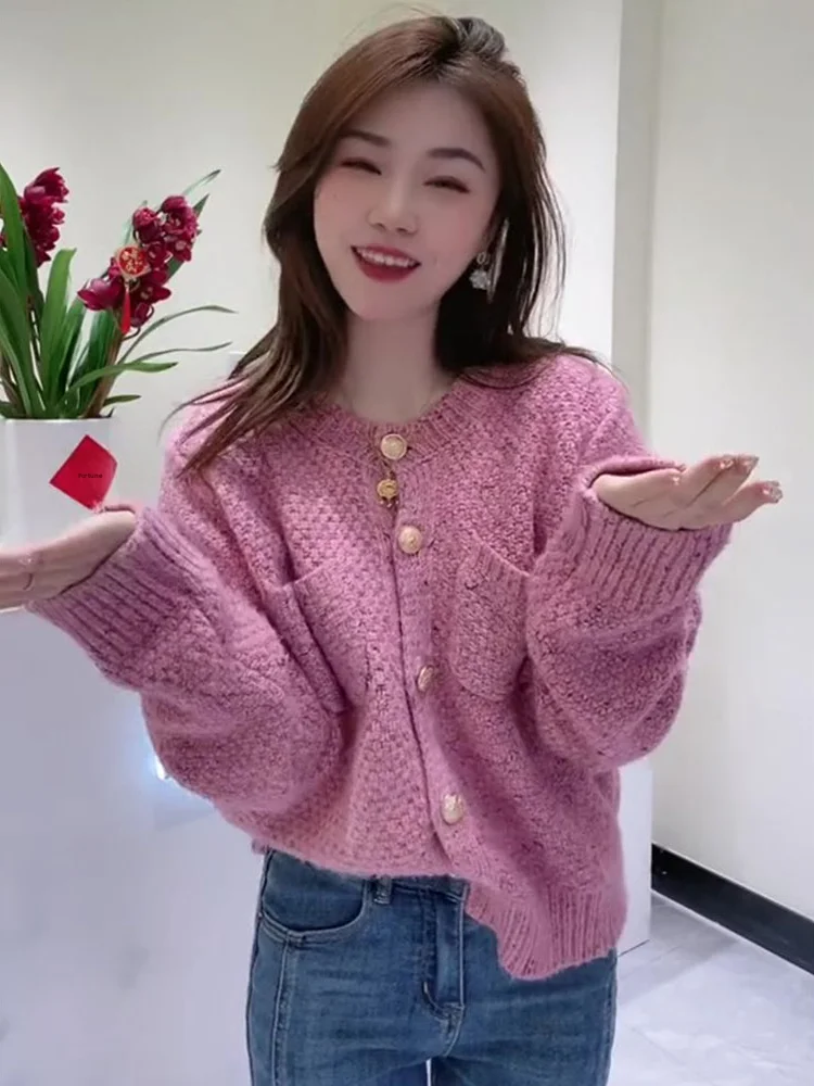 

Soft Cozy Knitted Open Cardigan Top Women's New Style Spring Pure Color Sweater Jacket Lightweight Luxury Fashion Short Sleeve