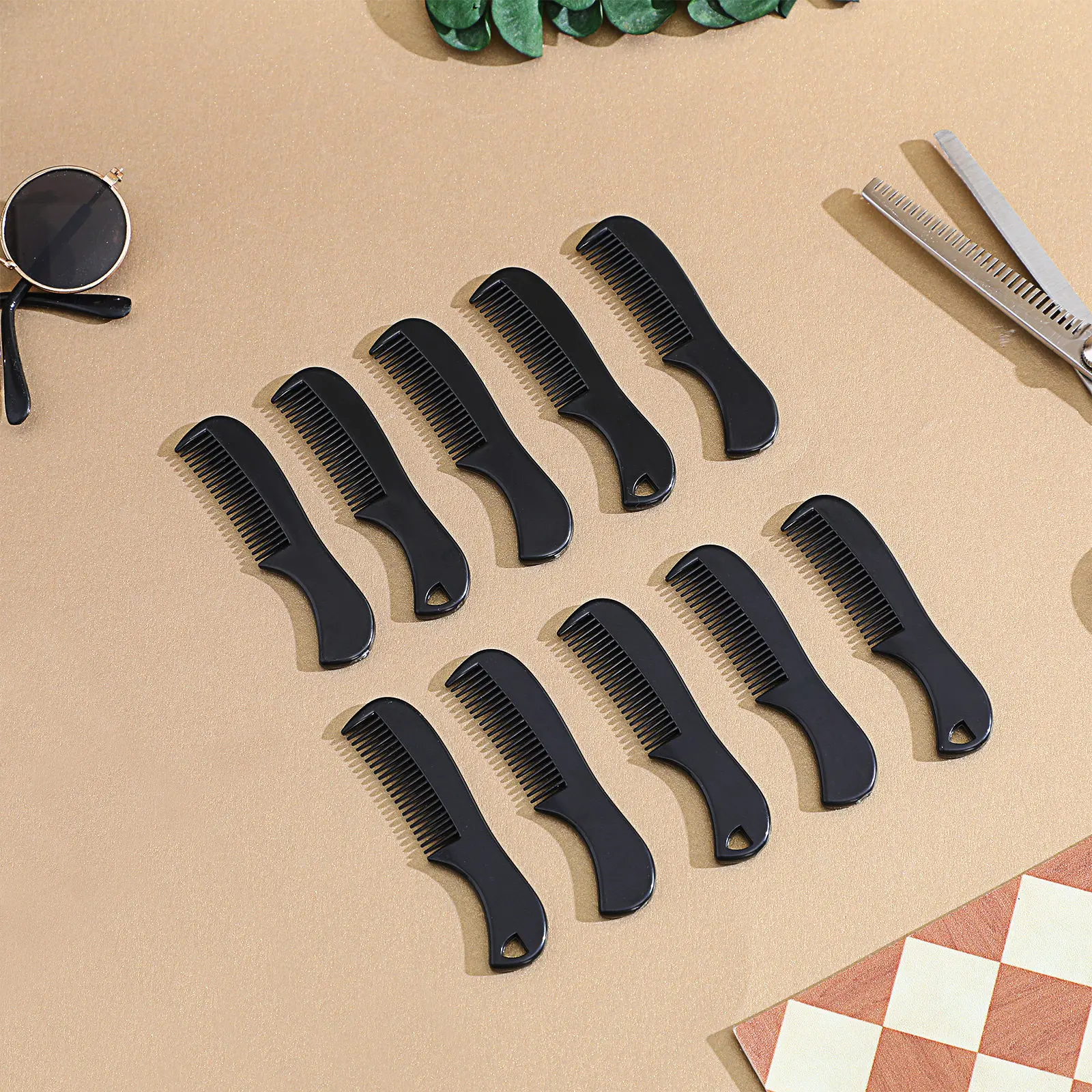 10Pcs Beard Comb Mini Pocket Sized Mustache Grooming Tool Beard Styling Hair Comb Mens Combs for Hair Combs for Men