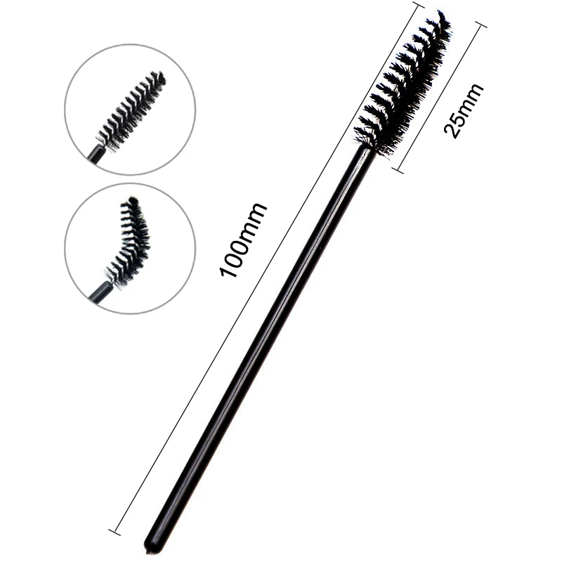 فرش الرموش القابل للتصرف 50 قطعة Spoolies لاش ماسكارا الصولجانات أمشاط بالجملة لمكياج رمش تمديد #3