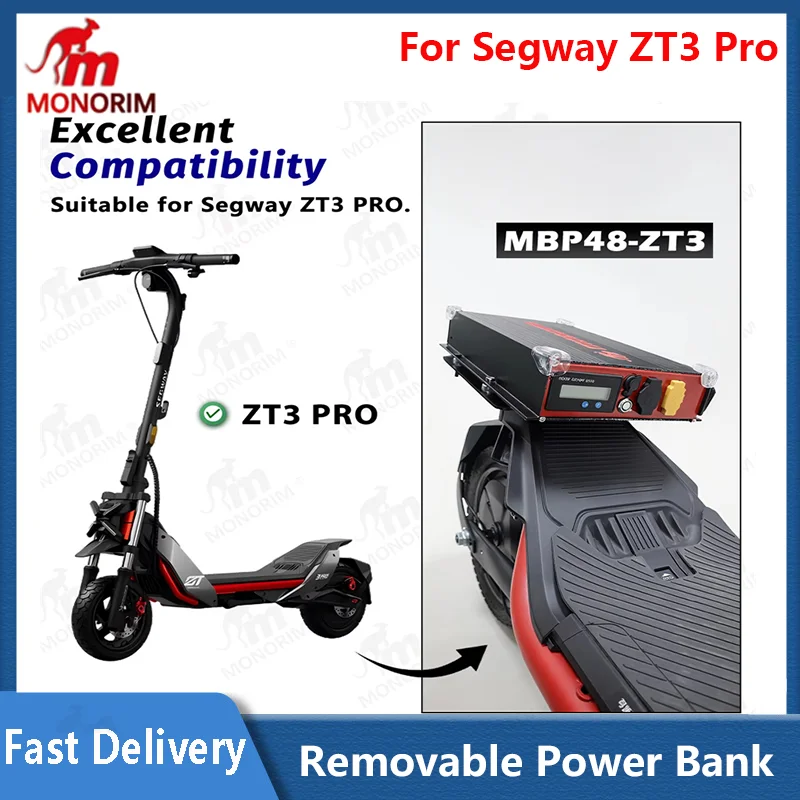 

Monorim MBP48-ZT3 48v 13.5ah External Removable Power Bank For ZT3Pro Range Extender Over 35km