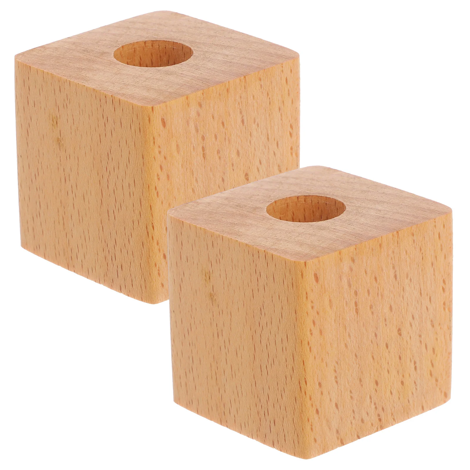 

2 Pcs Storage Pen Holder Pencil Desk Cup Wooden Makeup Organizer for Cups Walnut Office