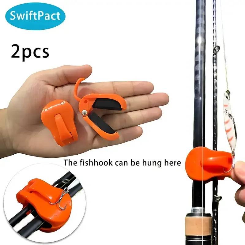 2 Stück Schnellverschluss-Angelrutenhalter - Werkzeugloser Einhandhalter für 2-teilige Süßwasser-Ruten, Sicherer Griff Tackle-Organizer