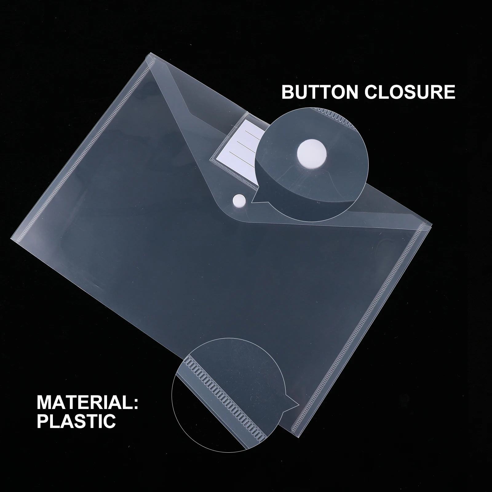 

10 pcs A4 Clear Plastic Document Storage Bag Storage Pouch Document Folder ganizer Transparent Bag for Documents