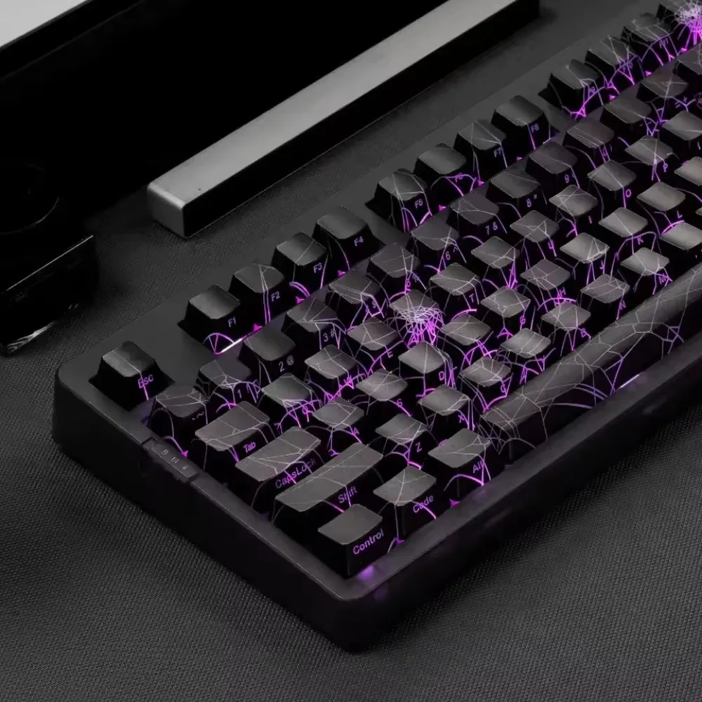 Spider Web Mechanical Keyboard ZH980 3-mode Wired Wireless 2.4G Bluetooth Gaming Keyboards Custom RGB Hot Swap for Office PC