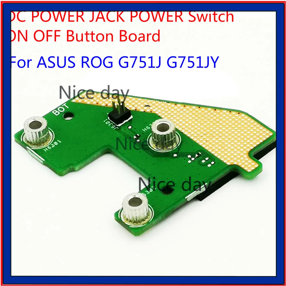 1pcs DC POWER JACK POWER Switch ON OFF Button Board For ASUS ROG G751J G751JY