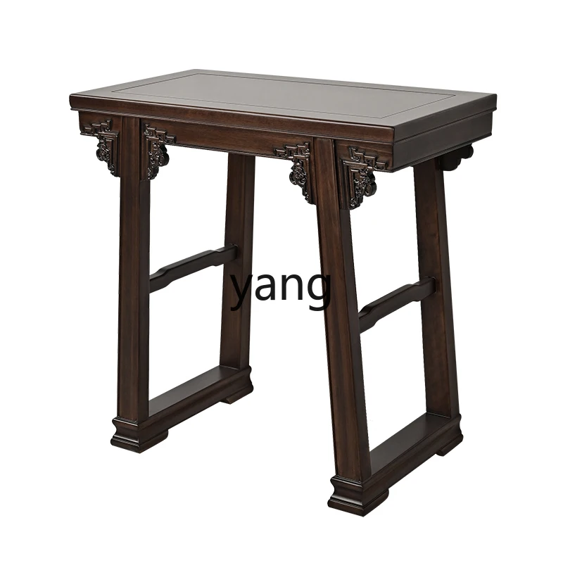 ZL Golden Silk Sandalwood Entrance Platform Offering Table Buddha Table Gongtai