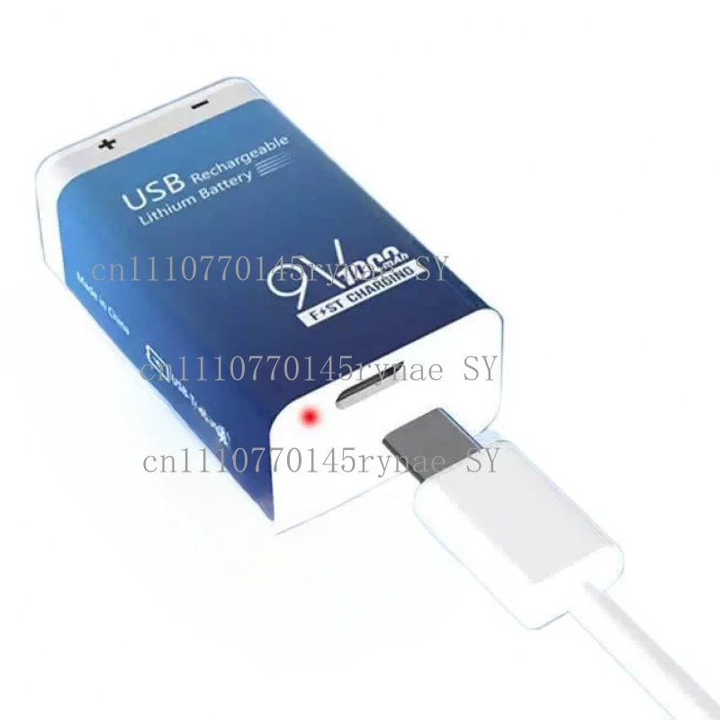 9V Rechargeable Lithium Battery 1000mAh For Smart Toilet Camera Multimeter Microphone Smoke Alarm