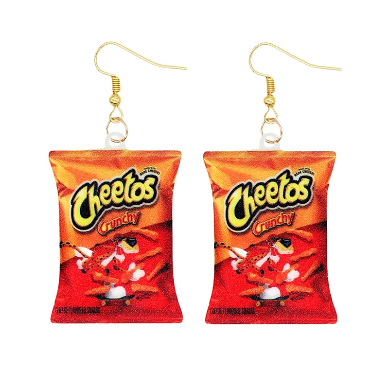 Earrings for Women Earrings Acrylic Cute Snacks Potato Chips Girls Foods Funny