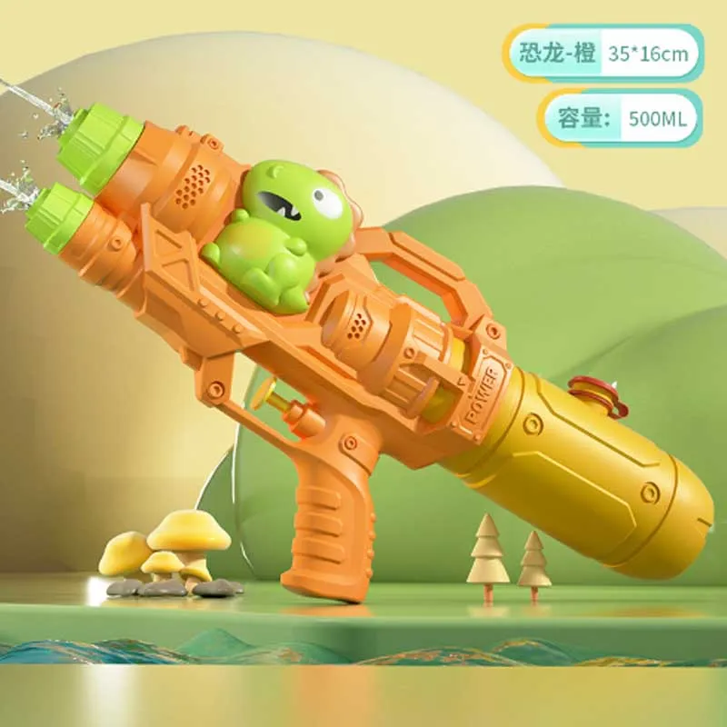 Cartoon Children Dinosaur Water Gun Toys Double Sprinkler Summer Outdoor Game Tool for Girl Boy