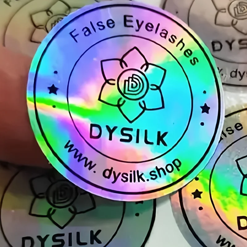 Custom Holographic Stickers,Personalized Holographic Die Cut Decals for Gift, Logo Laptops Business and Wedding Birthday Favor
