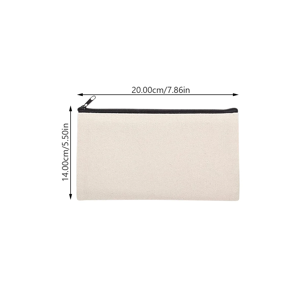 Blank Makeup Bags Sublimation Pencil Case Travel Toiletries Zipper Storage Canvas Child