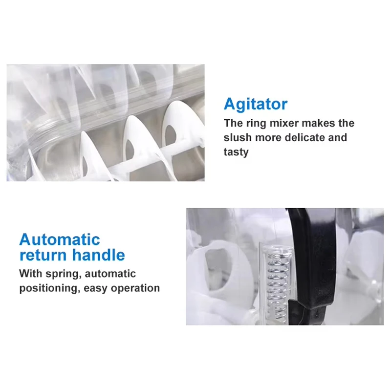 Snow Melter Commercial Double Cylinder Slush Machine Cold Drinking Machine Snow Smoothie Machine