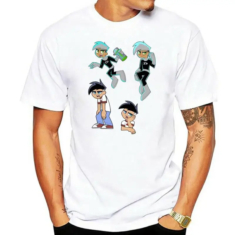 Tondgs Danny Phantom Mens Short Sleeved T-Shirt Cool Black