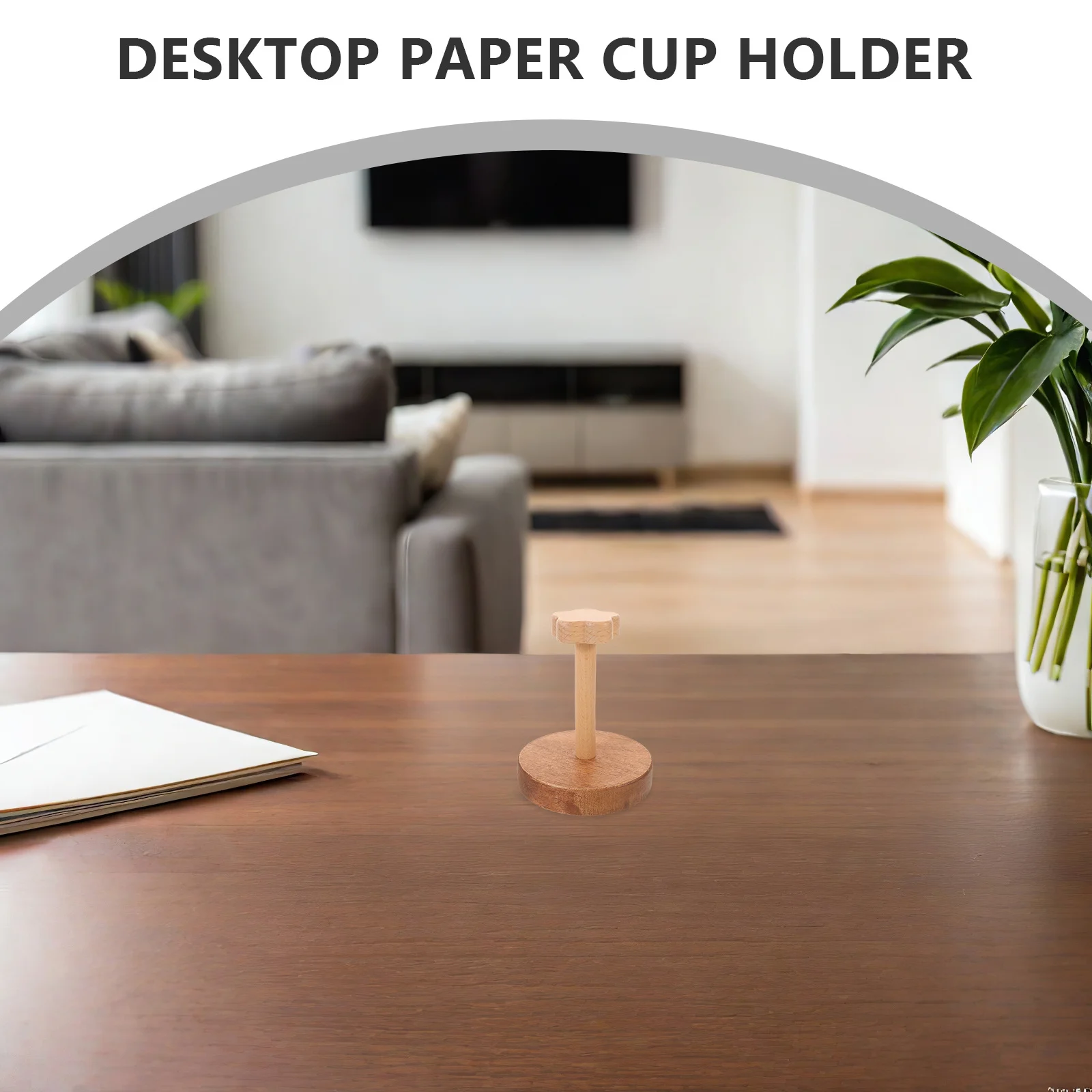 

Wooden Paper Organizer Stackable Coffee Rack Space-Saving Vertical Storage For Disposable Mugs Kitchen Countertop Cup Dispenser