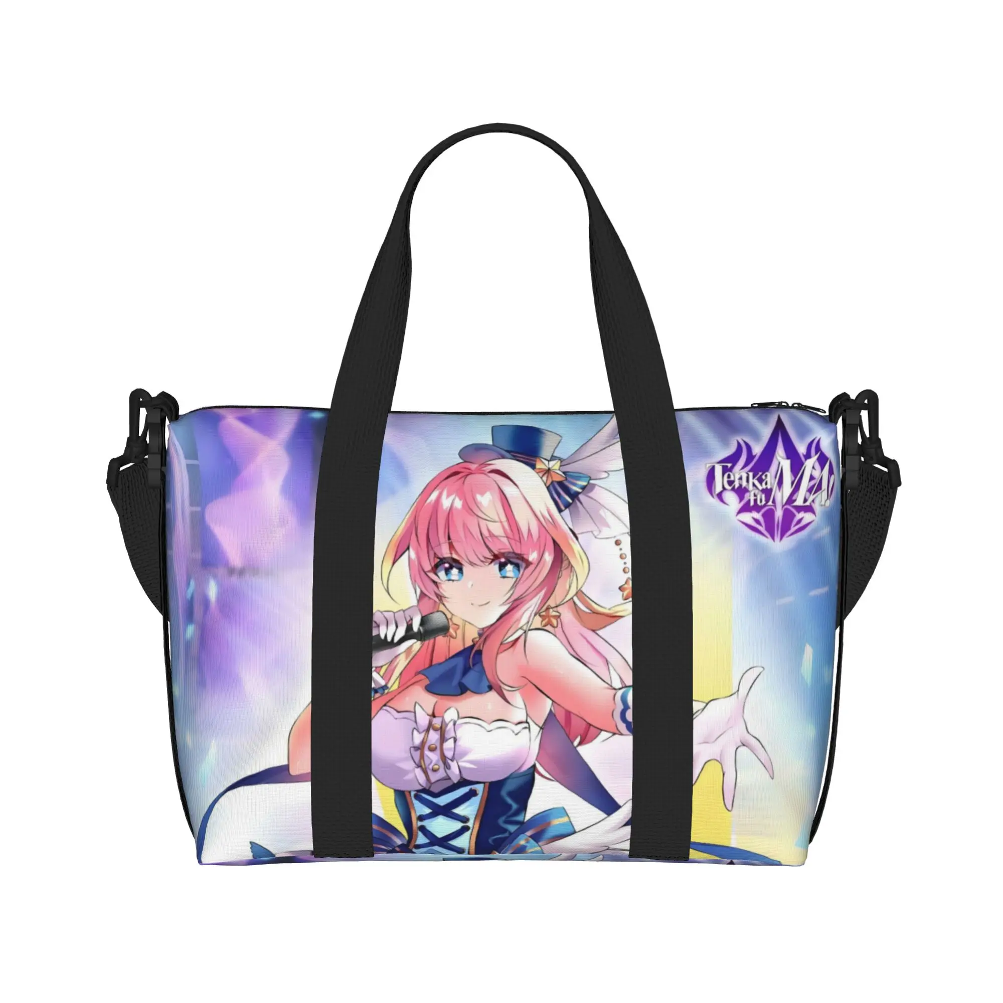 Custom Japan Comic T-Tenkafuma Anime  Groceries Shopping Tote Bag Women Large Capacity Game  Gym Beach Travel Bags