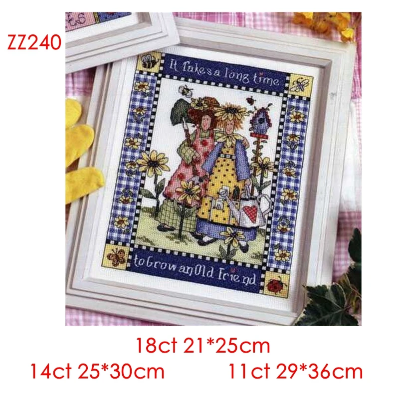 Cross Stitch Kit Friends Life Series C18ct 14ct 11ct Precision Caliche Embroidery Handcrafted Material Bag