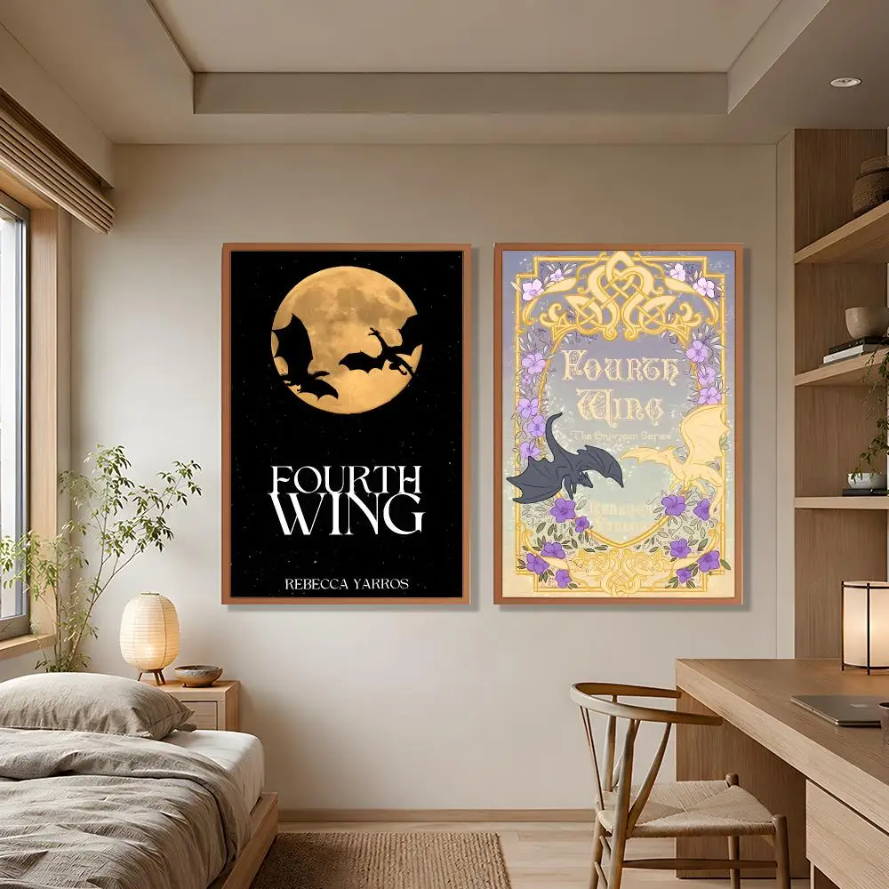Book Fantasy F-Fourth Wing Poster Wall Art Poster HD Waterproof PP Print Bedroom Living Room Office Decor Gift