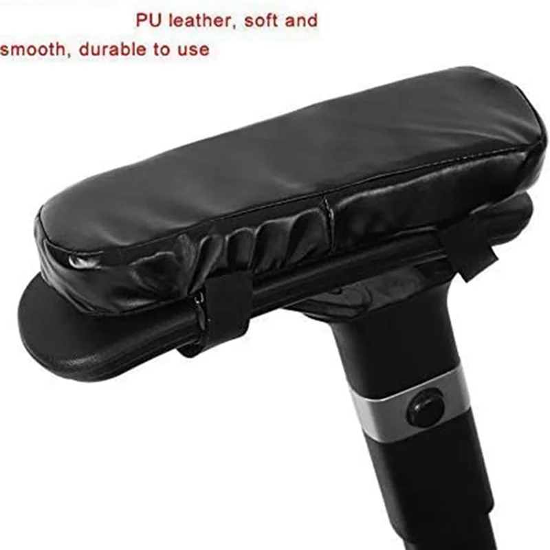 

2 Pair Of Memory Foam Armrest Pads Soft Office Chair Elbow Supporting PU Leather Cushion