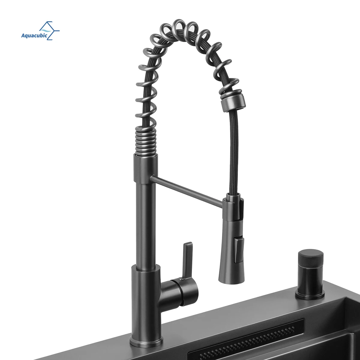 صنابير حوض المطبخ ذات المقبض الواحد ذات القوس العالي للأسفل لحوض المطبخ في مخزون الولايات المتحدة الأمريكية