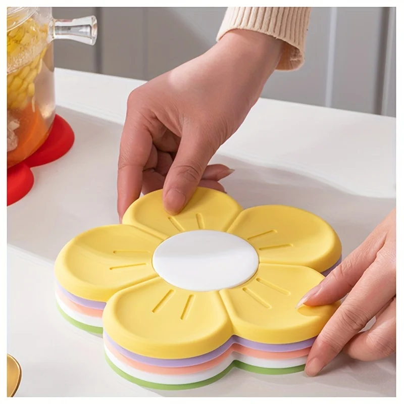 Cup Mat Pot Holder Table Pads Cute Flower Shaped Placemat Table Decoration Kitchen Supplies коврики для стола