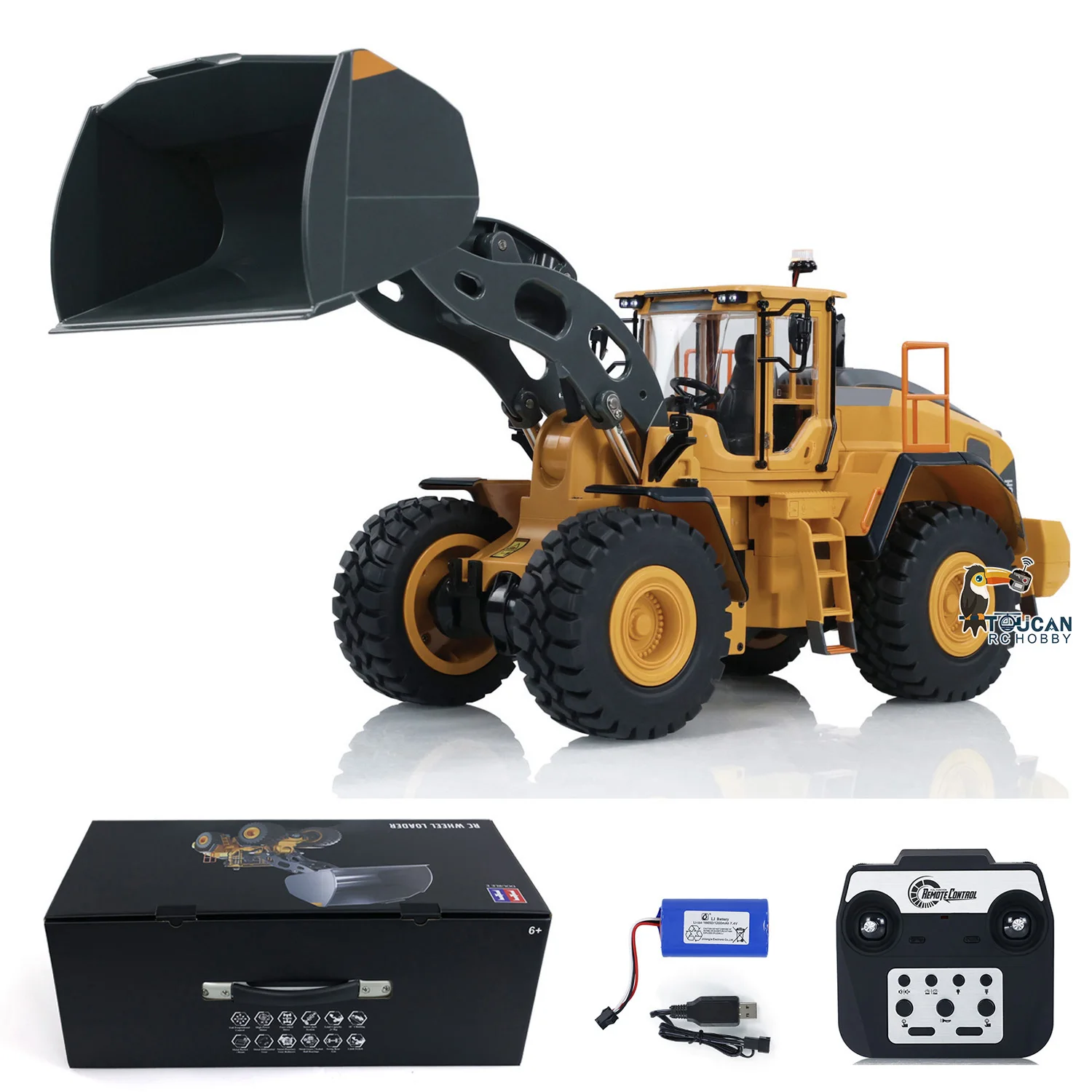 1/16 L260H RC Loader Double E E592 Electric Loader Radio Control Sound Toy Boys Construction Trucks Finished Model TH23665