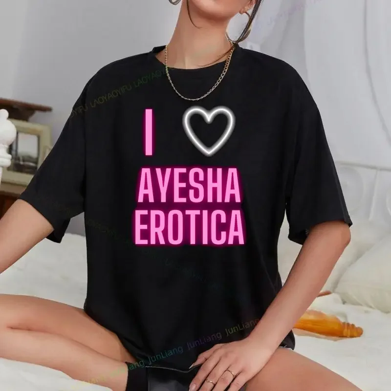 Men's Ayesha Erotic Singer T-shirt Musician T-shirt Beach Y2K Fun Short Sleeve T-shirt Crew Collar Casual Loose Shirt