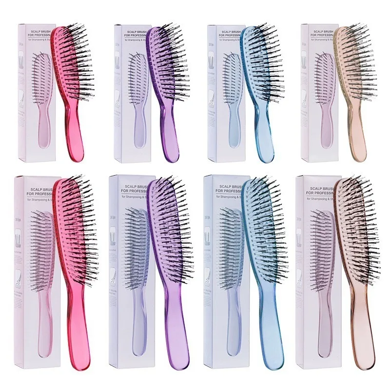 Head Massager Scalp Brush Hair Massager Shampoo Brush Wet Plastic Detangling Brush Hair Cleaning Comb Rose Gold Japanese Premium