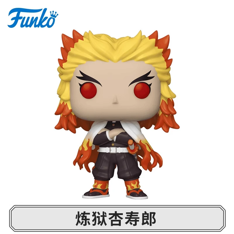 ของแท้ Edition FUNKO POP Demon Slayer: Kyojuro Rengoku อะนิเมะอะนิเมะเดสก์ท็อปตกแต่งเครื่องประดับของเล่นสะสม