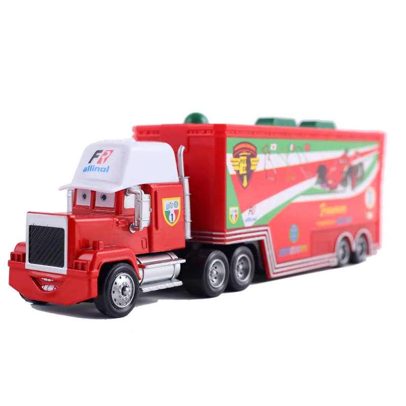 Cars 3 Toys Child Birthday Gifts Lightning McQueen Doc Hudson Container Truck Alloy Model Car 1/55 Ratio Die Casting Truck